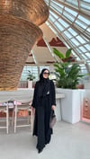 Ferah abaya takım siyah 
