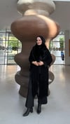Kürklü omuz şal siyah 
