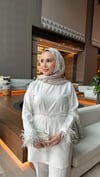 Meren tüylü takım beyaz 