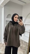 Mira keçe tunik kahve 