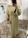 Moda elbise Çağla yeşil