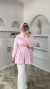 Nervur gömlek pembe 