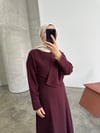 OLA ELBİSE BORDO 