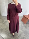 OLA ELBİSE BORDO 