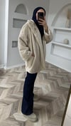 Peluş mont bej 