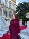 SANDY ELBİSE BORDO
