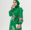 SATEN ELBİSE YEŞİL 