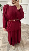 Su etek takım bordo 