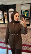 Tasarım Tüvit ceket kahve ön sipariş 
