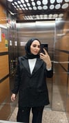 Taşlı ceket takım siyah 