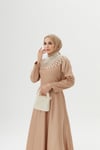Vera Elbise Özel Tasarım Elbise Krem