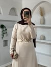 Yıldız elbise krem 