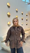 Zarina Trenç ceket kahve 