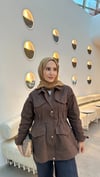 Zarina Trenç ceket kahve 
