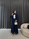 Zilan abaya takım lacivert 