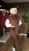 Zona yelek takım kahve 