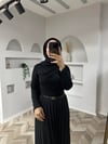 Zuhal sandy elbise siyah 
