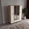  ÇAKRA 4 KAPILI DOLAP %100 MDF