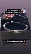 Oksitli İkili Çerkez Örgü Model Kazaziye Gümüş Bileklik