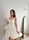 DÜĞMELİ ASKILI ELBİSE 