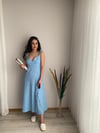 FIRFIR KOLLU ÇİÇEKLİ ELBİSE