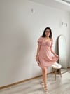 GİPELİ PEMBE ELBİSE