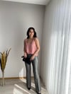 İP ASKILI PEMBE BLUZ