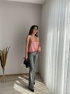 İP ASKILI PEMBE BLUZ