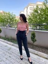 İP ASKILI PEMBE BLUZ