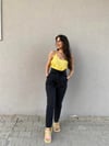 İP ASKILI SARI BLUZ