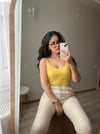 İP ASKILI SARI BLUZ