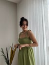 İP ASKILI YEŞİL ELBİSE
