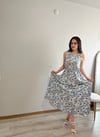 KALIN ASKI ÇİÇEK DESENLİ ELBİSE