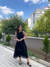KALIN ASKILI DANTELLİ SİYAH ELBİSE