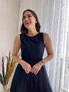 KALIN ASKILI DANTELLİ SİYAH ELBİSE