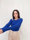KAŞKORSE OMUZ DETAYLI SAKS BLUZ 