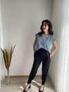 KISA KOL ÇİZGİLİ TSHIRT