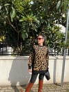 LEOPAR DESEN YIRTIK DETAY KAZAK