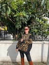 LEOPAR DESEN YIRTIK DETAY KAZAK