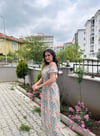 MADONNA YAKA DESENLİ ELBİSE