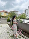 MADONNA YAKA DESENLİ ELBİSE