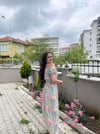 MADONNA YAKA DESENLİ ELBİSE