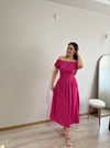 MADONNA YAKA DESENLİ ELBİSE