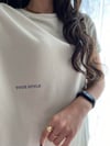 OVERSİZE TAŞ RENGİ TSHIRT