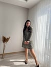 PAPATYA DESENLİ ELBİSE