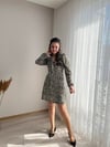 PAPATYA DESENLİ ELBİSE