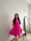 PUANTİYELİ SALAŞ PEMBE ELBİSE