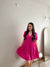 PUANTİYELİ SALAŞ PEMBE ELBİSE