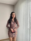RENKLİ DÜĞMELİ ELBİSE