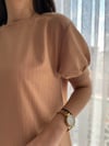 SÜTLÜ KAHVE SIFIR YAKA ELBİSE
